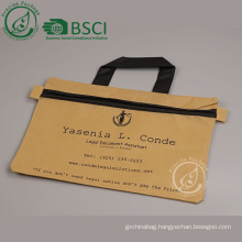 Cheap custom a4 document zipper bag with printing logo